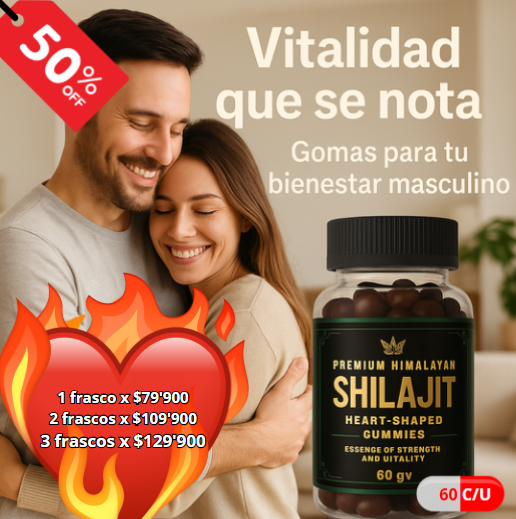 Gomas de Shilajit - Aumenta tu Testosterona de forma natural