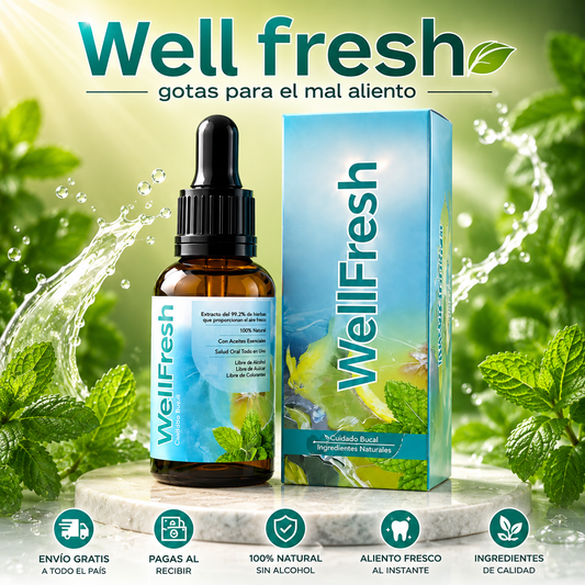 WELL FRESH - GOTAS PARA EL MAL ALIENTO 🌬️🍃❄️👌