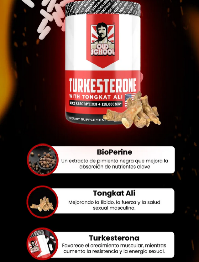 TURKESTERONE™ - ELEVA TU FUERZA Y VITALIDAD MASCULINA 120 CÁPSULAS + ENVÍO GRATIS📦